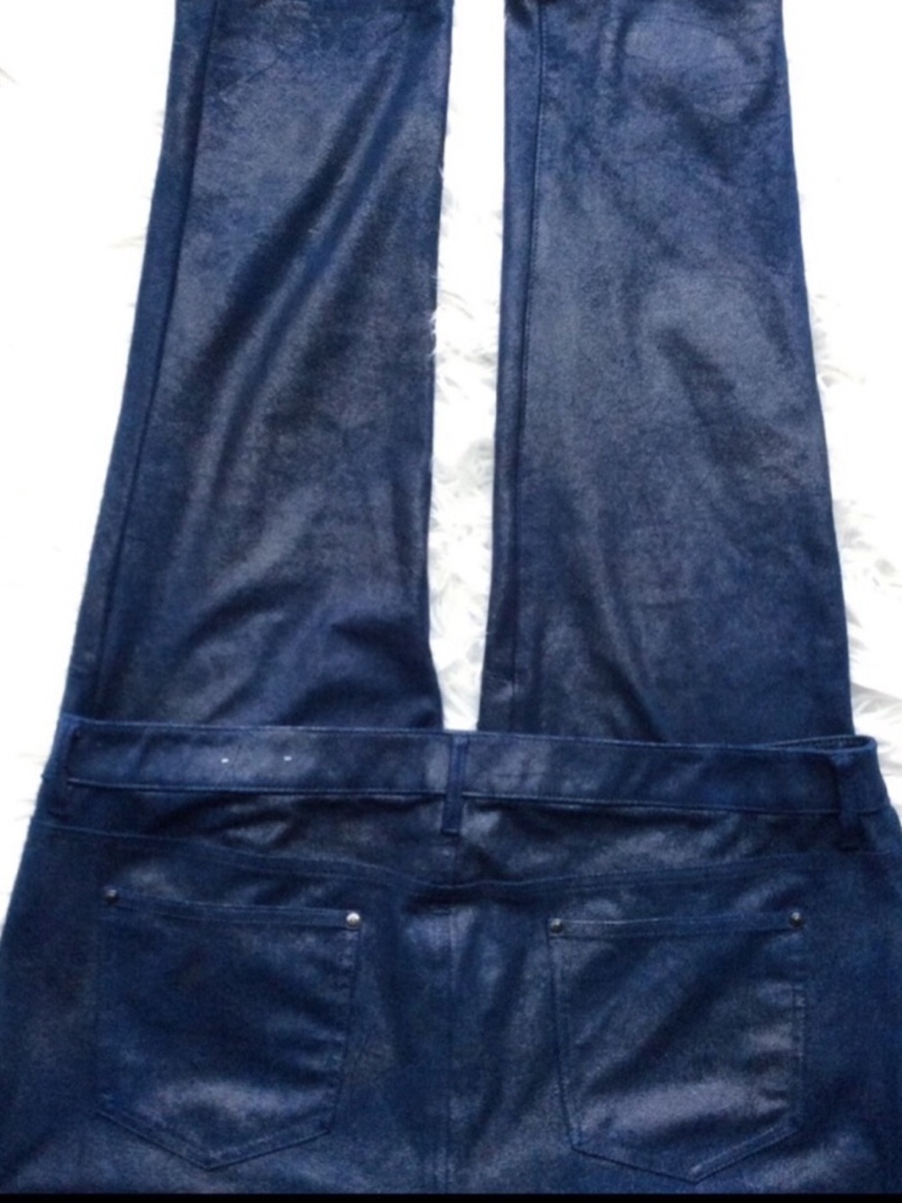 NWOT Chico’s Faux Suede Knit Pants - Picture 4 of 7